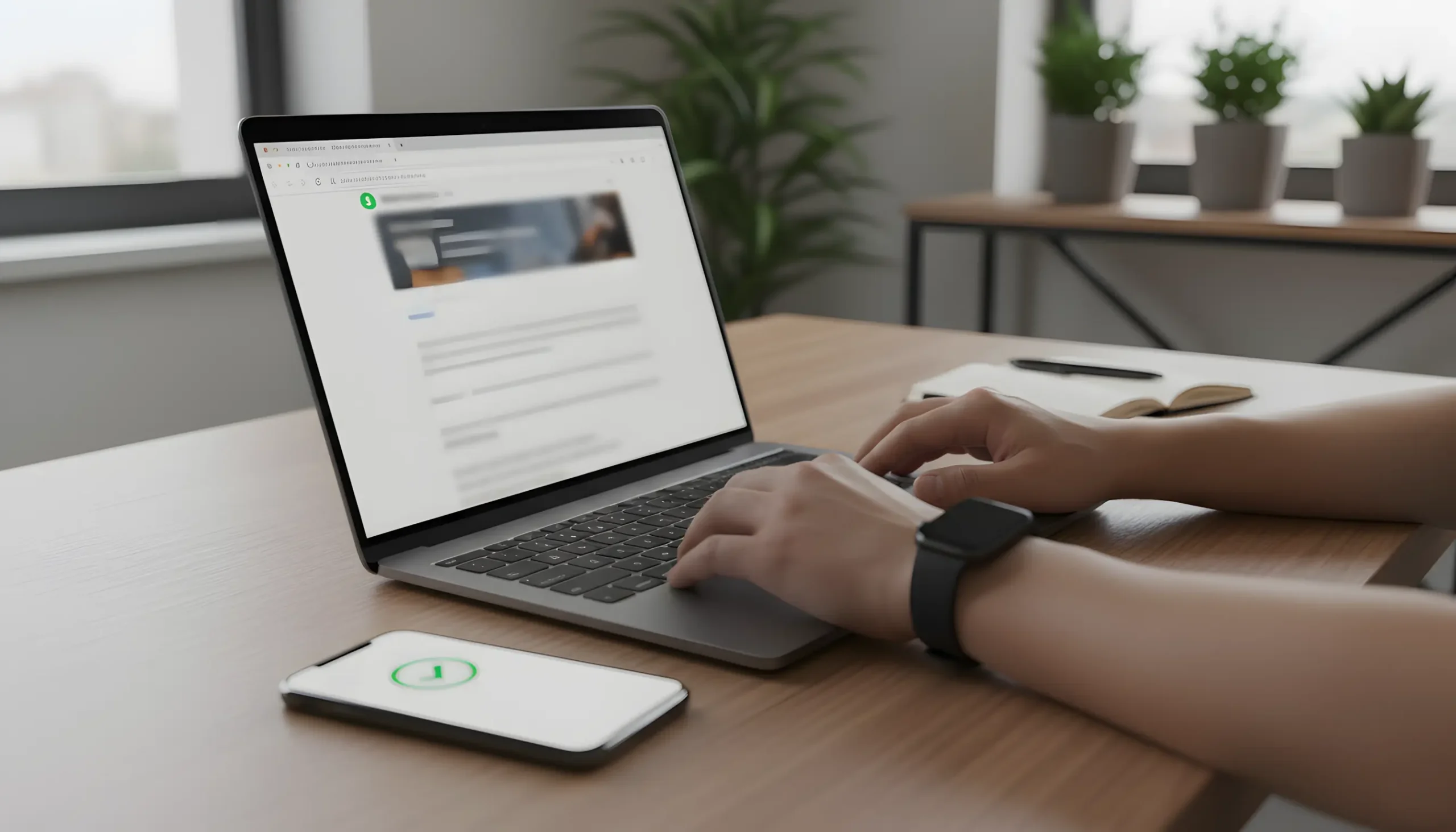 Pessoa a verificar a segurança de um site de apostas num portátil, com ícone de cadeado visível no navegador e domínio .pt